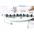 Perles noires pendentifs de la tour Eiffel bracelet musulman